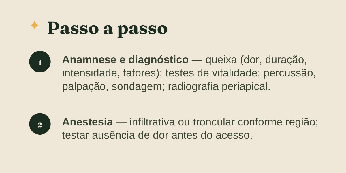 Página do material mostrando o passo a passo do procedimento